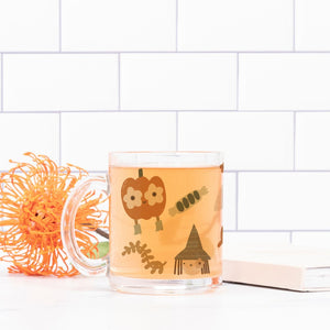 halloween coffee cup on a kitchen counter